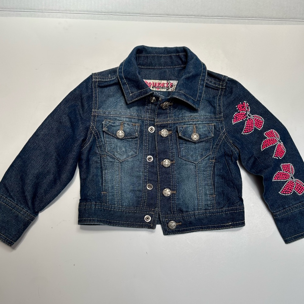 Squeeze- Lollipop and bow 3T denim jacket